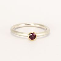 Ring - Silver 925, Gold 750, Garnet